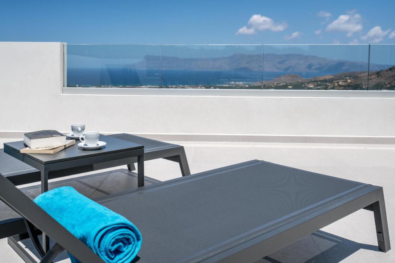 Luxurious Villa Cretan Aura With Private Heated Pool, Jacuzzi And Playroom Agios Ioannis  外观 照片